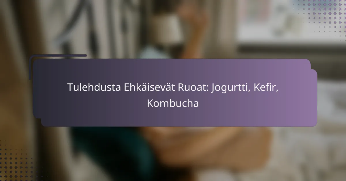 Tulehdusta Ehkäisevät Ruoat: Jogurtti, Kefir, Kombucha